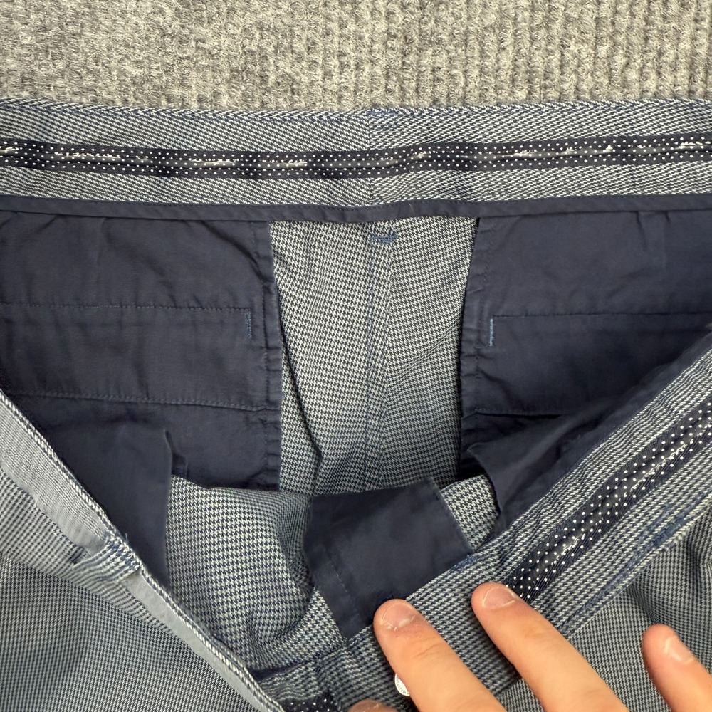 Bonobos Maide Golf Pants Mens 38x32 Blue Houndstooth Straight Performance Preppy - Picture 7 of 13